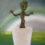 Painting of Baby Groot
